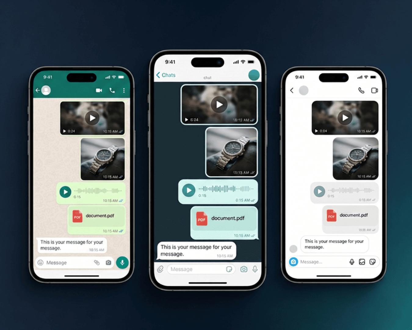 Different content types sent to Shlau from messaging apps